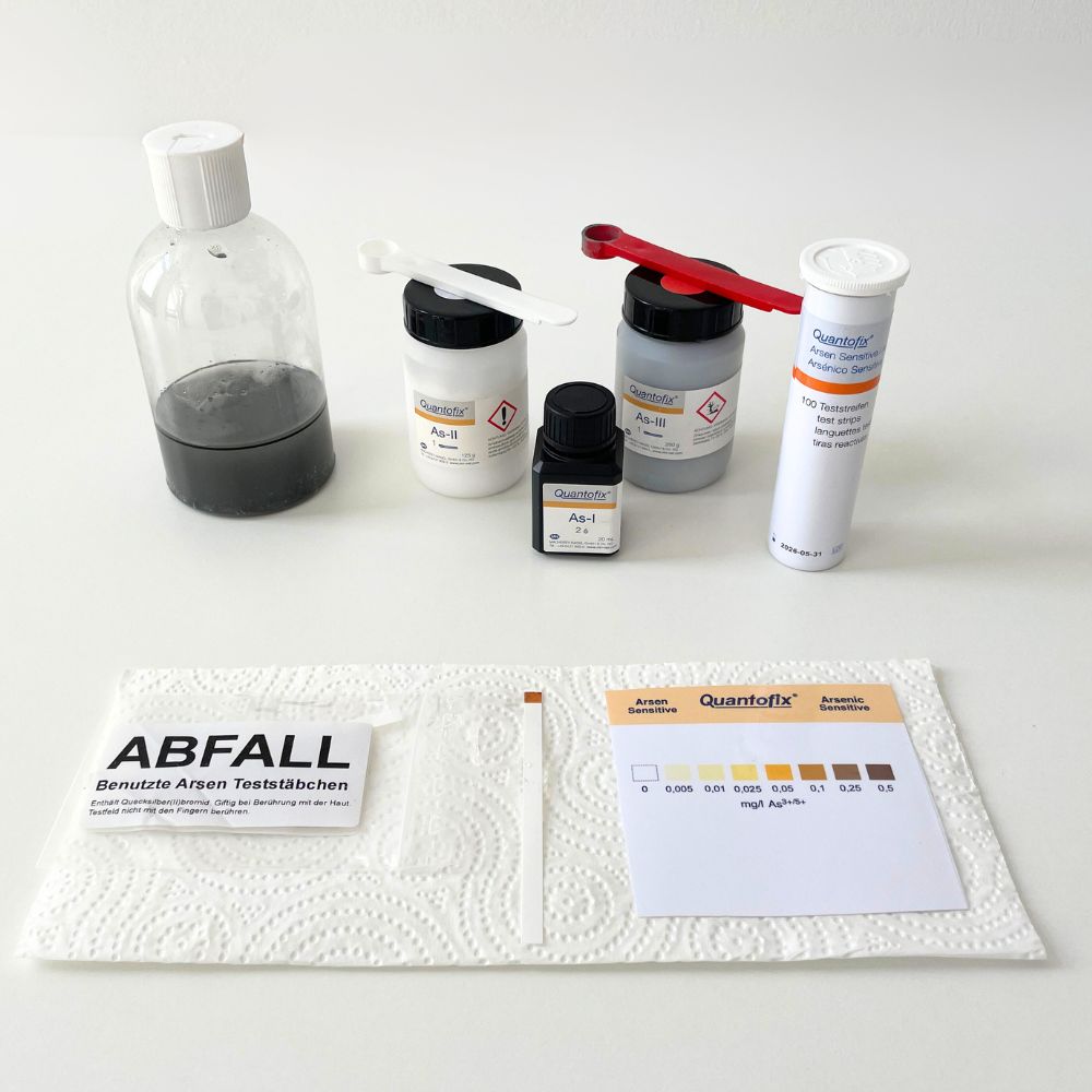 Teststreifen mit Ablesetabelle