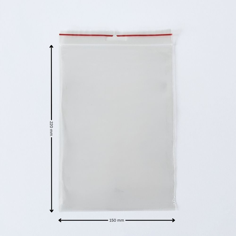Folienbeutel mit Druckverschluss 150x220 mm